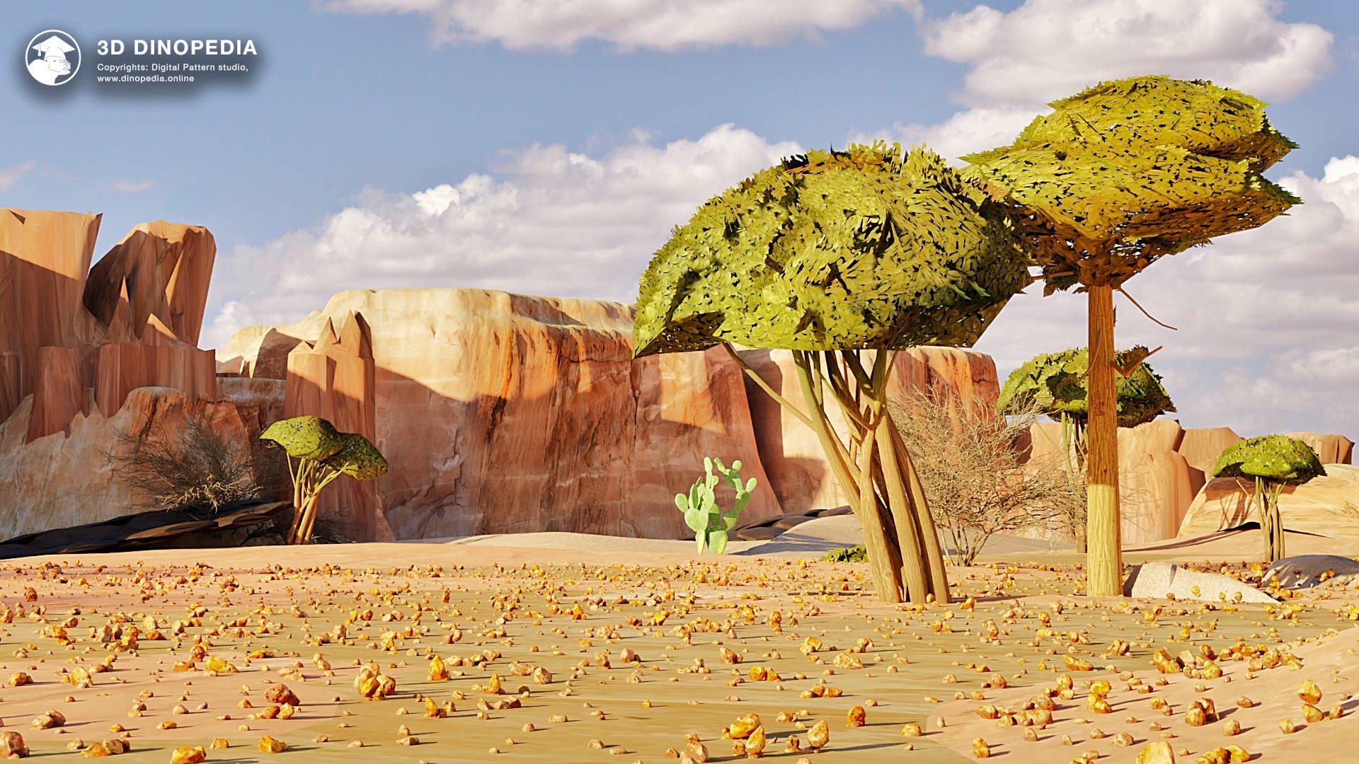 Deserts and semi-deserts 3D Dinopedia