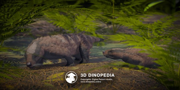 Triassic period Thrinaxodon 3D Dinopedia