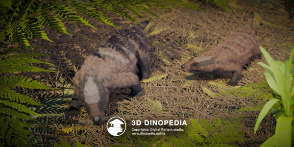 Triassic period Thrinaxodon 3D Dinopedia