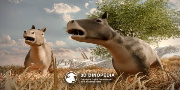 Paleogene period Eohippus 3D Dinopedia