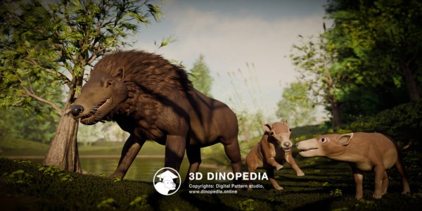 Paleogene period Andrewsarchus 3D Dinopedia