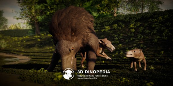 Paleogene period Andrewsarchus 3D Dinopedia