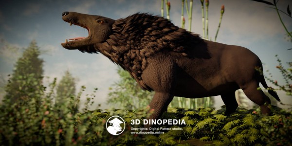 Paleogene period Andrewsarchus 3D Dinopedia