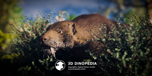 Quaternary period Smilodon 3D Dinopedia