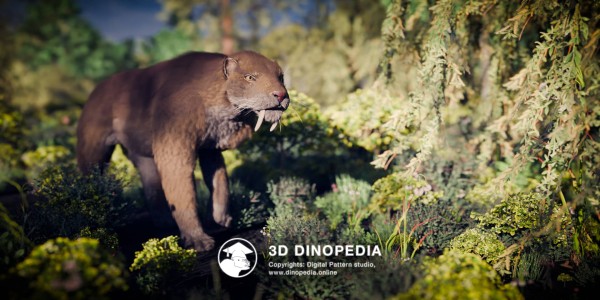 Quaternary period Smilodon 3D Dinopedia