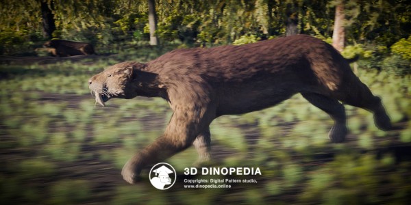 Quaternary period Smilodon 3D Dinopedia