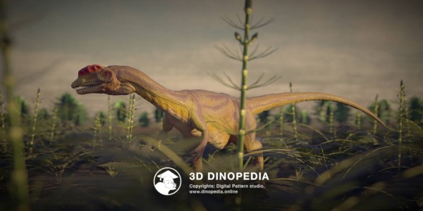 Jurassic period Dilophosaurus 3D Dinopedia