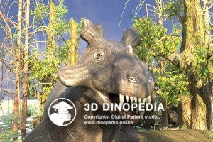 Permian period Estemmenosuchus 3D Dinopedia