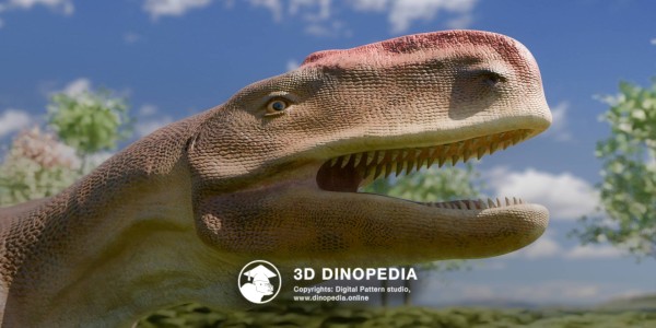 Jurassic period Monolophosaurus 3D Dinopedia