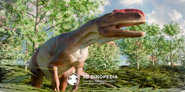 Jurassic period Monolophosaurus 3D Dinopedia