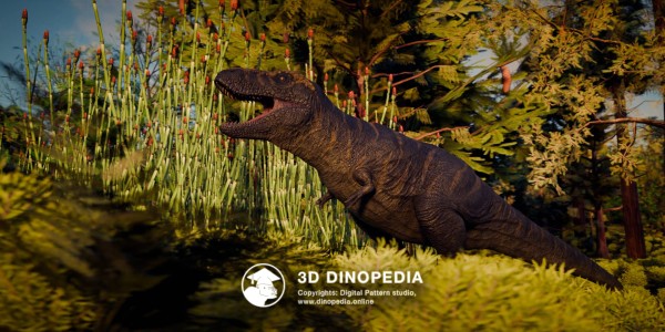 Cretaceous period Tarbosaurus 3D Dinopedia
