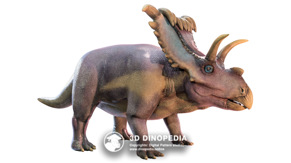 Cretaceous period Kosmoceratops 3D Dinopedia