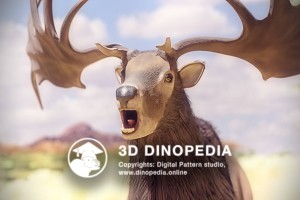 Четвертичный период Большерогий олень 3D Dinopedia