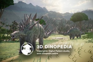 Jurassic period Kentrosaurus 3D Dinopedia