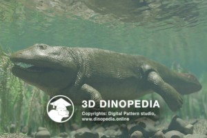 Devonian period Ichthyostega 3D Dinopedia