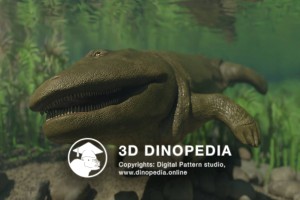 Девонский период Ихтиостега 3D Dinopedia