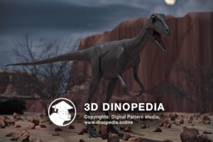 Jurassic period Compsognathus 3D Dinopedia