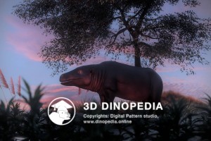 Paleogene period Anthracotherium 3D Dinopedia