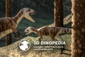 Cretaceous period Sinosauropteryx 3D Dinopedia