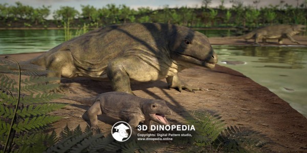 Пермский период Варанопс 3D Dinopedia