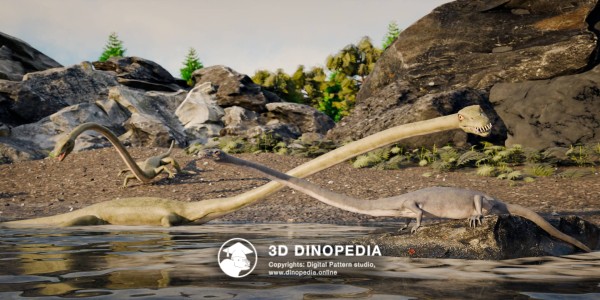 Триасовый период Танистрофей 3D Dinopedia