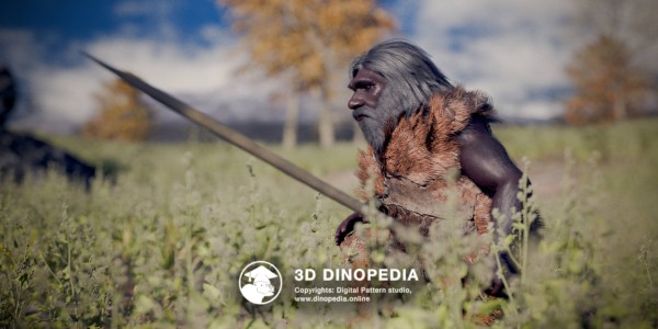 Quaternary period Neanderthal 3D Dinopedia