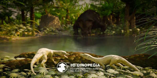 Triassic period Hesperosuchus 3D Dinopedia