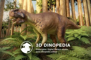 Cretaceous period Psittacosaurus 3D Dinopedia