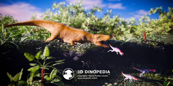 Triassic period Saurosuchus 3D Dinopedia