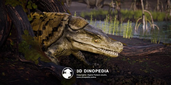 Cretaceous period Armadillosuchus 3D Dinopedia