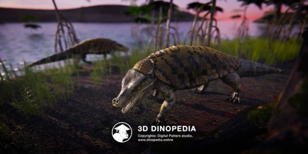 Cretaceous period Armadillosuchus 3D Dinopedia
