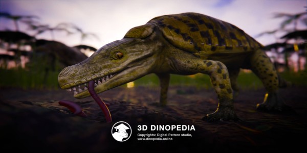 Cretaceous period Armadillosuchus 3D Dinopedia