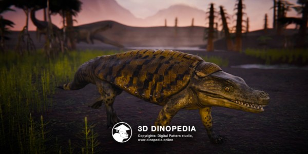 Cretaceous period Armadillosuchus 3D Dinopedia