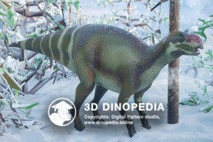 Cretaceous period Muttaburrasaurus 3D Dinopedia