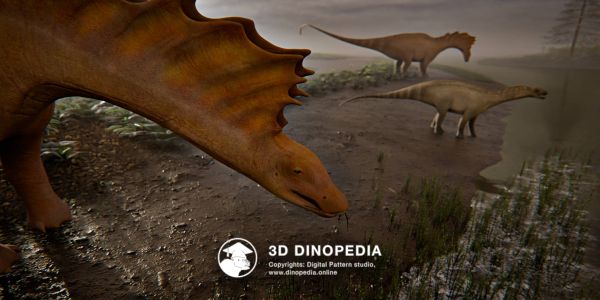 Período Cretácico Bajadasaurio 3D Dinopedia