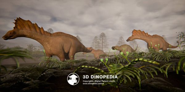 Período Cretácico Bajadasaurio 3D Dinopedia