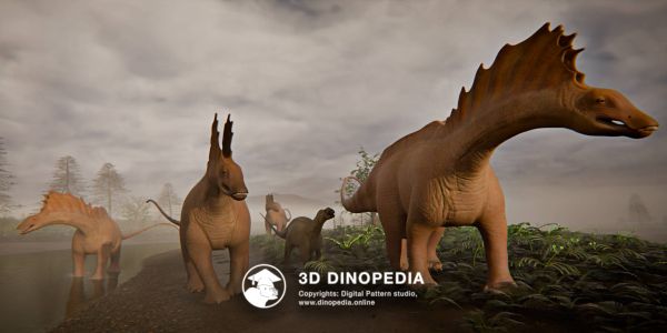 Período Cretácico Bajadasaurio 3D Dinopedia