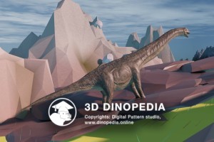 Cretaceous period Argentinosaurus 3D Dinopedia