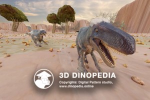 Cretaceous period Velociraptor 3D Dinopedia