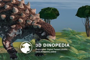 Cretaceous period Euoplocephalus 3D Dinopedia