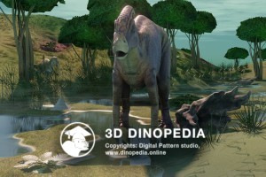 Cretaceous period Parasaurolophus 3D Dinopedia