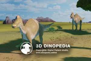 Cretaceous period Edmontosaurus 3D Dinopedia