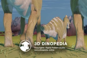 Cretaceous period Edmontosaurus 3D Dinopedia