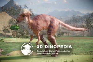 Cretaceous period Pachycephalosaurus 3D Dinopedia