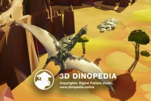 Cretaceous period Quetzalcoatlus 3D Dinopedia