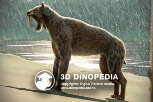 Quaternary period Smilodon 3D Dinopedia