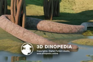 Paleogene period Titanoboa 3D Dinopedia