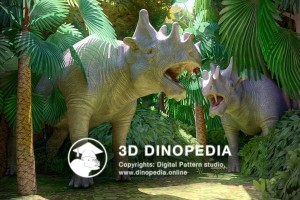 Paleogene period Uintatherium 3D Dinopedia