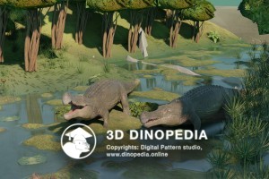 Меловой период Саркозух 3D Dinopedia