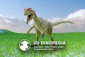 Jurassic period Dilophosaurus 3D Dinopedia